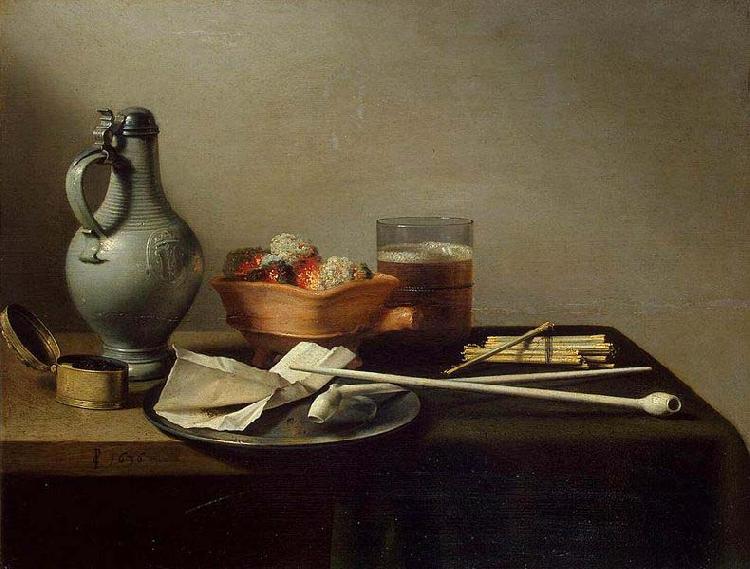 Pieter Claesz Tobacco Pipes and a Brazier oil painting image